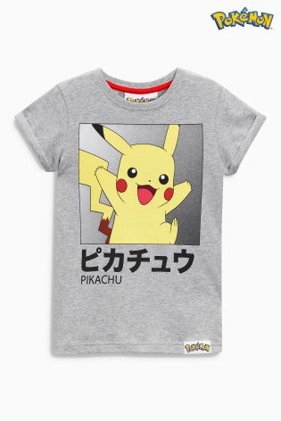 Grey Pikachu T-Shirt (3-14yrs)